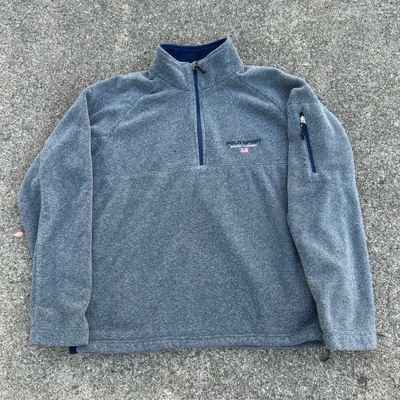 Vintage 2000s Polo Sport Half Zip Fleece Ralph Lauren warm jacket sweater - Picture 1 of 6